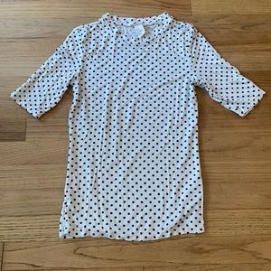 Black and white polka dot top